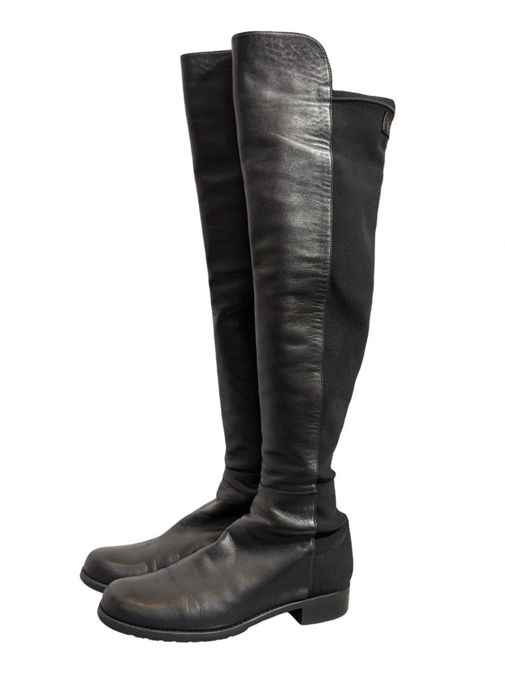 Stuart Weitzman • 50/50 OTK Over The Knee Nappa Leather Boots Black 7.5